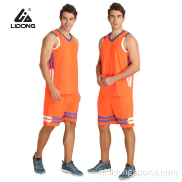 Ademend snel droge basketbaltrui en shorts sets